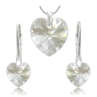 Sada šperků SWAROVSKI Elements Heart srdce - crystal
